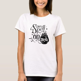 Minimalistische witte achtergrond graffiti Hallowe T-shirt