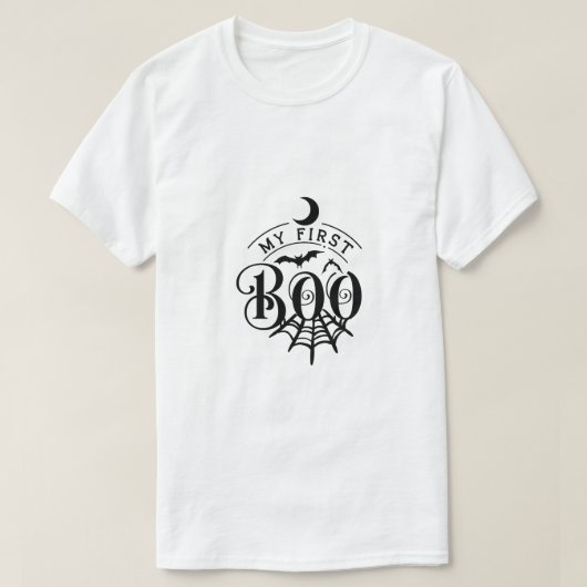 Minimalistische witte achtergrond graffiti hallowe t-shirt (Design voorkant)