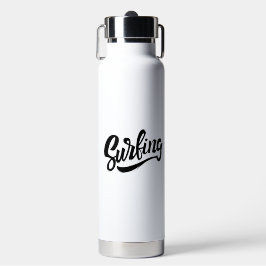 Minimalistische witte achtergrond graffiti motivat waterfles