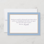 Minimalistische witte Anemoon Bruiloftsborrel Dank Bedankkaart (Achterkant)