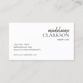 Minimalistische witte banketbakkerij visitekaartje (Achterkant)