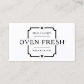Minimalistische witte banketbakkerij visitekaartje (Voorkant)