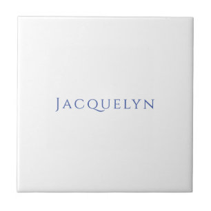 Minimalistische Witte Blau Eenvoudige Elegante Mod Tegeltje
