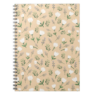 Minimalistische witte bloem notitieboek