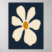 Minimalistische witte bloem wandkunst afdruk poster (Voorkant)
