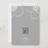 Minimalistische Witte Bloemen Clematis Tekening Hu Save The Date (Achterkant)