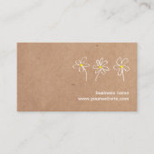 Minimalistische witte bloemen landschapstuin visitekaartje (Voorkant)