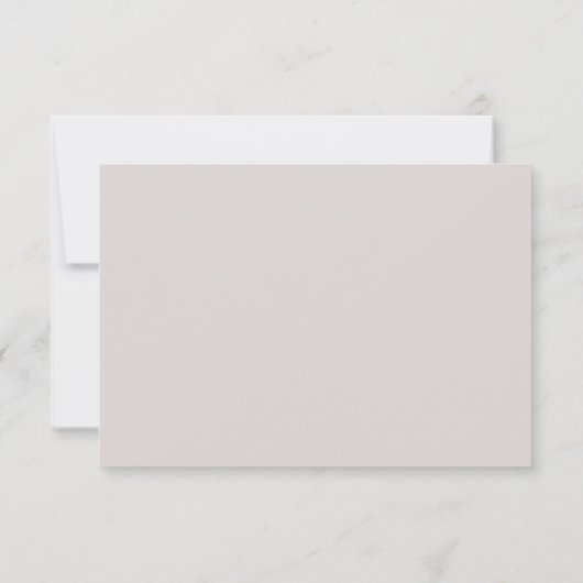 Minimalistische witte blush trouw-RSvp uitnodiging (Achterkant)