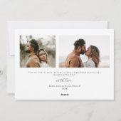 Minimalistische witte boog Kerstmis foto Feestdagenkaart (Achterkant)