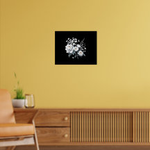 Minimalistische witte botanische bloem canvas | el