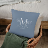 Minimalistische witte botanische monogram kussen