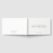 Minimalistische witte bruiloft gastenboek (Volledig)