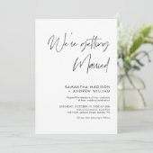 Minimalistische witte bruiloft uitnodiging voor el (Staand voorkant)