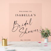 Minimalistische witte chic aangepaste bruidsdouche acryl bord (Huwelijk)