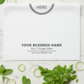 Minimalistische Witte Custom Logo Branded Promotio Theedoek (Gevouwen)