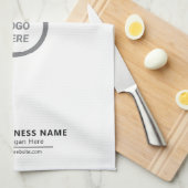 Minimalistische Witte Custom Logo Branded Promotio Theedoek (Quarter Fold)