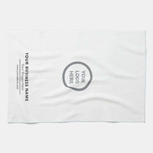 Minimalistische Witte Custom Logo Branded Promotio Theedoek