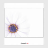Minimalistische witte Daisy bloem op witte achterg Sticker (Vel)