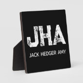 MINIMALISTISCHE WITTE DRIE-L LETTER MONOGRAM NAAM FOTOPLAAT (Voorkant)