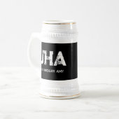 MINIMALISTISCHE WITTE DRIE LETTER MONOGRAM NAAM ZW BIERPUL (Voorkant links)