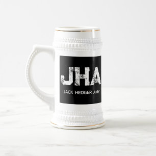 MINIMALISTISCHE WITTE DRIE LETTER MONOGRAM NAAM ZW BIERPUL