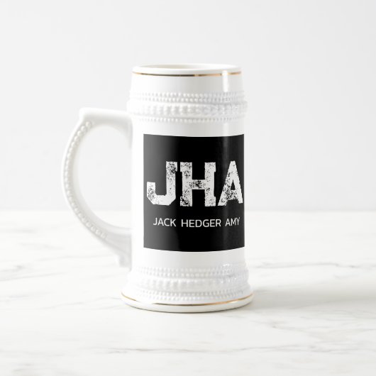 MINIMALISTISCHE WITTE DRIE LETTER MONOGRAM NAAM ZW BIERPUL (Links)