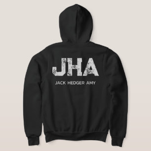 MINIMALISTISCHE WITTE DRIE LETTER MONOGRAM NAAM ZW HOODIE