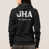 MINIMALISTISCHE WITTE DRIE LETTER MONOGRAM NAAM ZW HOODIE (Achterkant)