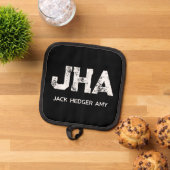 MINIMALISTISCHE WITTE DRIE LETTER MONOGRAM NAAM ZW PANNENLAP (Top down)