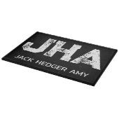 MINIMALISTISCHE WITTE DRIE LETTER MONOGRAM NAAM ZW SNIJPLANK (Hoek)