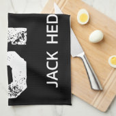 MINIMALISTISCHE WITTE DRIE LETTER MONOGRAM NAAM ZW THEEDOEK (Quarter Fold)