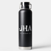 MINIMALISTISCHE WITTE DRIE LETTER MONOGRAM NAAM ZW WATERFLES (Achterkant)