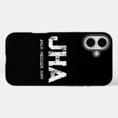 MINIMALISTISCHE WITTE DRIE LETTERS MONOGRAM NAAM Z Case-Mate iPhone CASE (Achterkant (horizontaal))