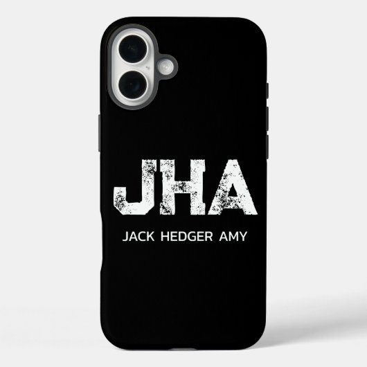 MINIMALISTISCHE WITTE DRIE LETTERS MONOGRAM NAAM Z Case-Mate iPhone CASE (Achterkant)