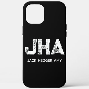 MINIMALISTISCHE WITTE DRIE LETTERS MONOGRAM NAAM Z Case-Mate iPhone CASE