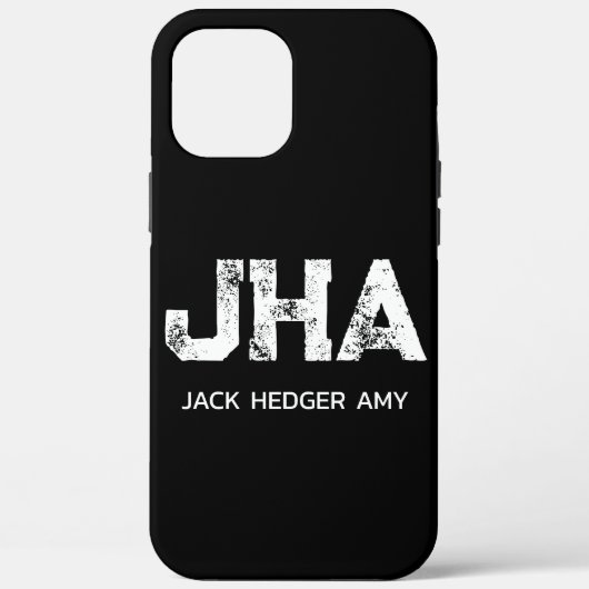 MINIMALISTISCHE WITTE DRIE LETTERS MONOGRAM NAAM Z Case-Mate iPhone CASE (Achterkant)