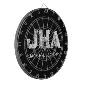 MINIMALISTISCHE WITTE DRIE LETTERS MONOGRAM NAAM Z DARTBORD (Voorkant Links)