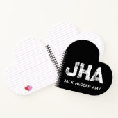MINIMALISTISCHE WITTE DRIE LETTERS MONOGRAM NAAM Z NOTITIEBOEK (Binnen)
