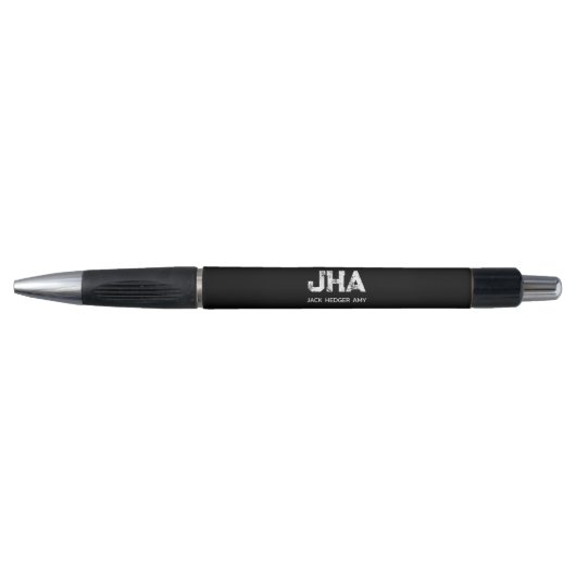 MINIMALISTISCHE WITTE DRIE LETTERS MONOGRAM NAAM Z PEN (Voorkant)