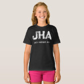MINIMALISTISCHE WITTE DRIE LETTERS MONOGRAM NAAM Z T-SHIRT (Voorkant volledig)