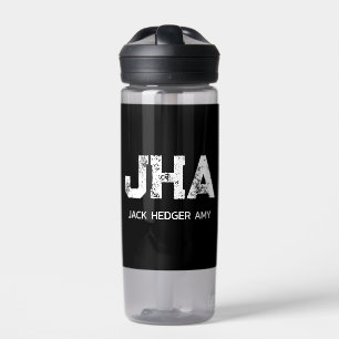 MINIMALISTISCHE WITTE DRIE LETTERS MONOGRAM NAAM Z WATERFLES