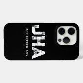MINIMALISTISCHE WITTE DRIELETTERIGE MONOGRAM NAAM Case-Mate iPhone CASE (Achterkant (horizontaal))