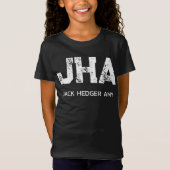 MINIMALISTISCHE WITTE DRIELETTERIGE MONOGRAM NAAM T-SHIRT (Voorkant)