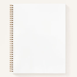 Minimalistische witte effen effen kleur eenvoudig  notitieboek