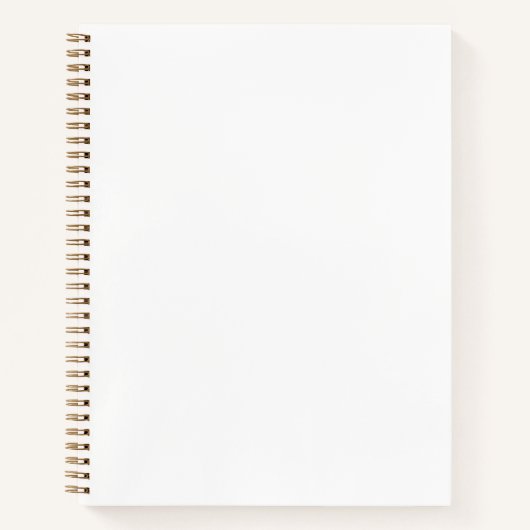 Minimalistische witte effen effen kleur eenvoudig notitieboek (Voorkant)