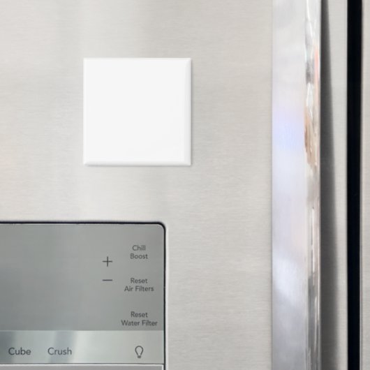 Minimalistische witte effen simpele moderne elegan magneet (Insitu (Koelkast))