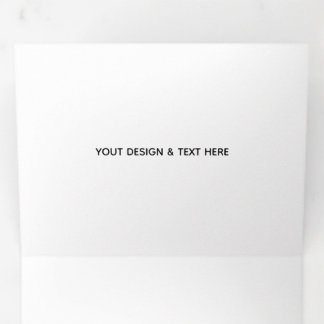 Minimalistische witte elegant voor elke gelegenhei drieluik aankondiging