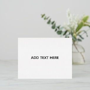 Minimalistische witte elegant voor elke gelegenhei folie feestdagen briefkaart