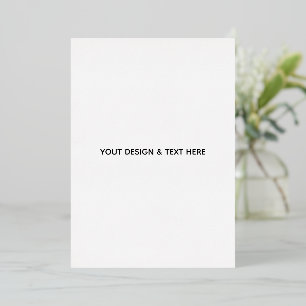 Minimalistische witte elegant voor elke gelegenhei folie feestdagenkaart