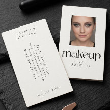 Minimalistische witte elegante foto make-up arties